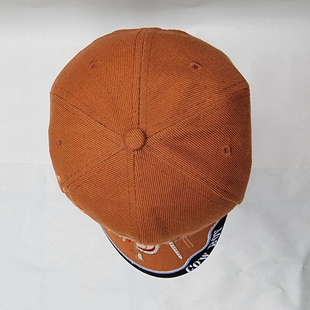 Acezone Rusty Orange Cowboy Rodeo Cap, Hat. Embroidered Design Adjustabl Sizing - Picture 3 of 10